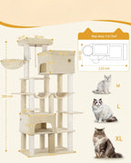 Arbre à chat XXL Titan Crown – Le palais vertical des grands chats comme les Maine Coon 200 cm