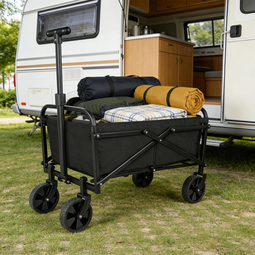CHARIOT DE CAMPING PLIABLE – TRANSPORT FACILE & AVENTURES SANS EFFORT