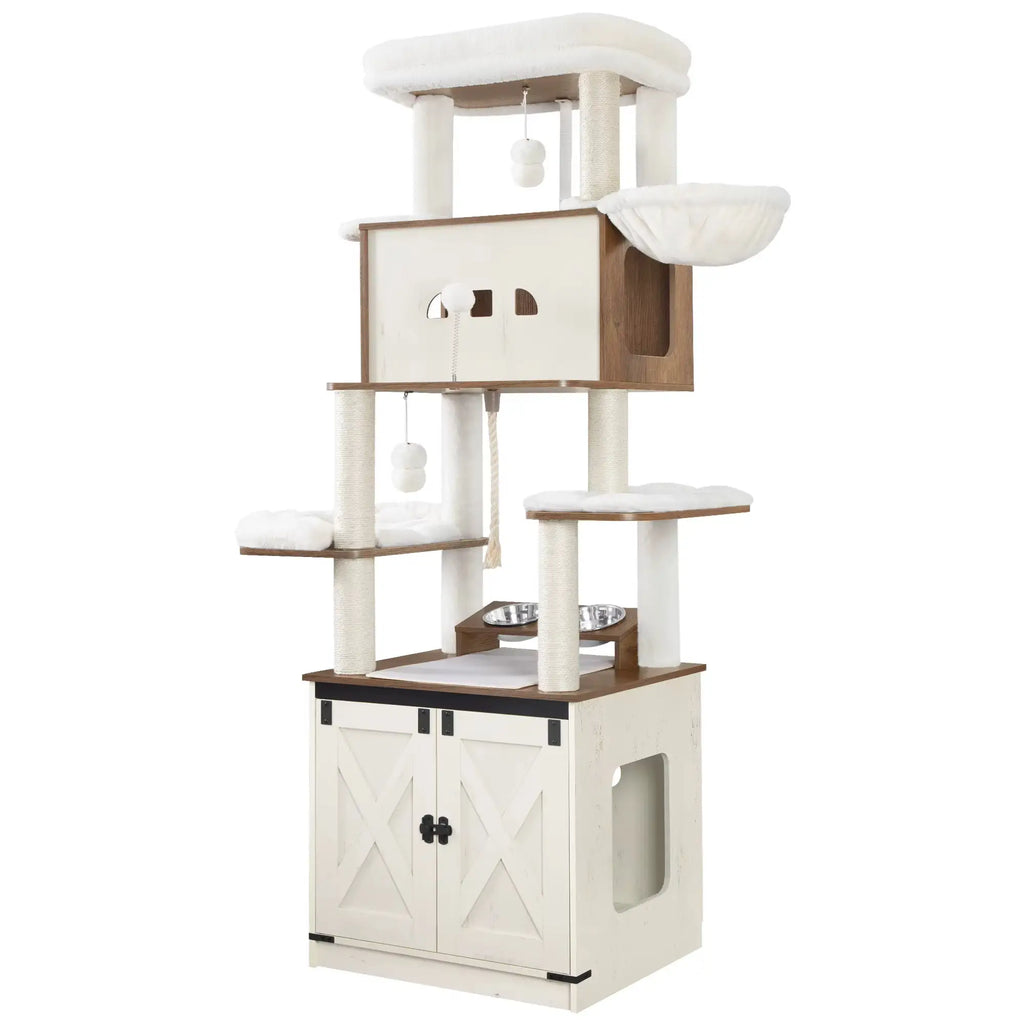 ARBRE À CHAT EN BOIS MAJESTY ONE – L’ESPACE DE VIE FÉLIN TOUT-EN-UN 174 CM