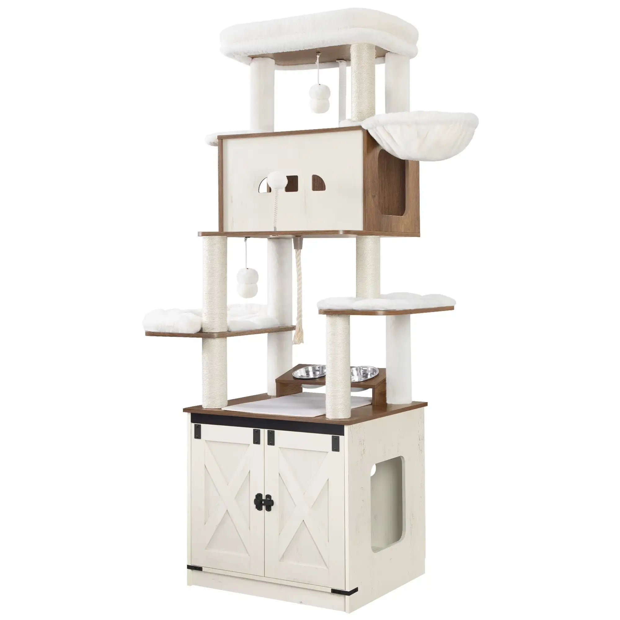 ARBRE À CHAT EN BOIS MAJESTY ONE – L’ESPACE DE VIE FÉLIN TOUT-EN-UN 174 CM