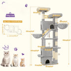 Arbre à chat GrandEmpire – Le palace félin XXL pour chats d’exception 185 cm
