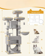 Arbre à chat SkyImperium – Le royaume vertical ultime pour votre chat 176 cm