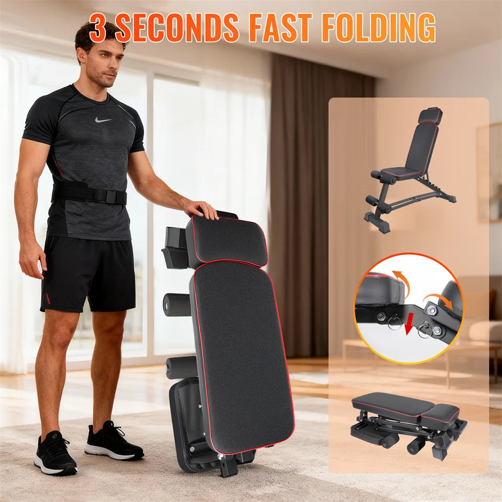 BANC DE MUSCULATION MULTIFONCTION – FORCE, CONFORT & HOME GYM COMPLET