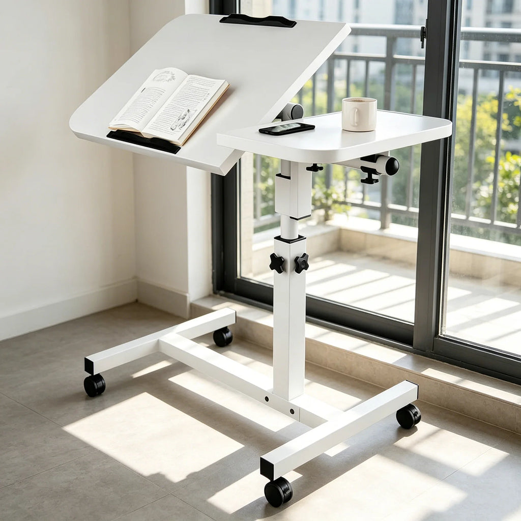 BUREAU MOBILE RÉGLABLE – FLEXIBILITÉ, CONFORT & GAIN DE PLACE