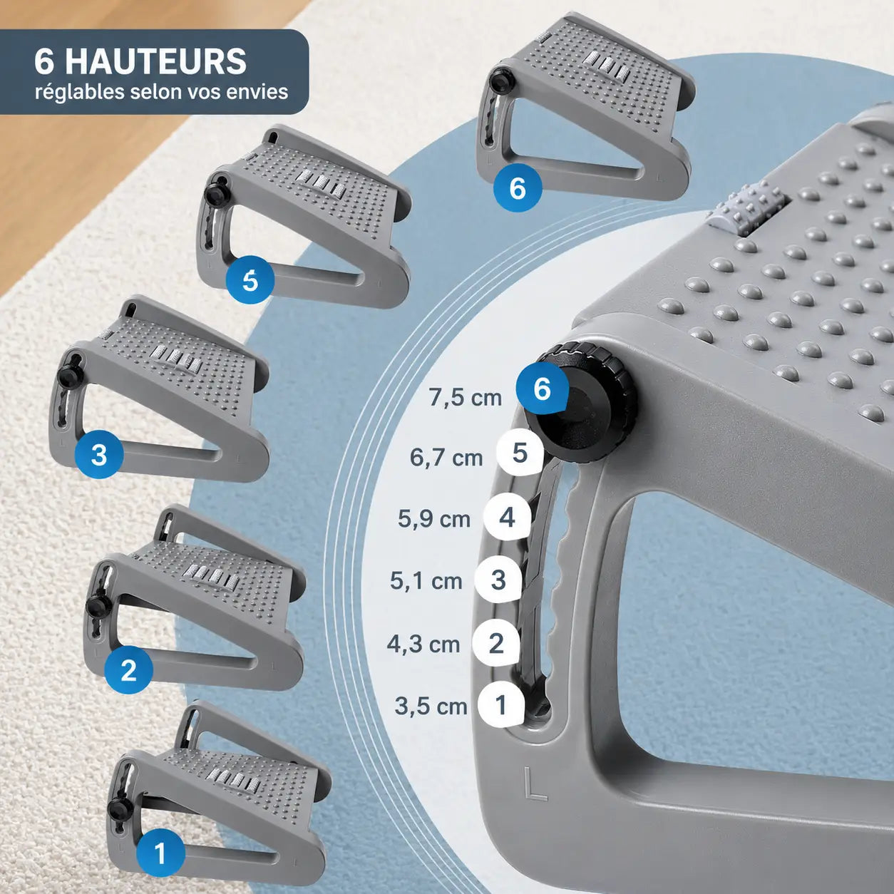 REPOSE-PIEDS ERGONOMIQUE – CONFORT, POSTURE & RELAXATION