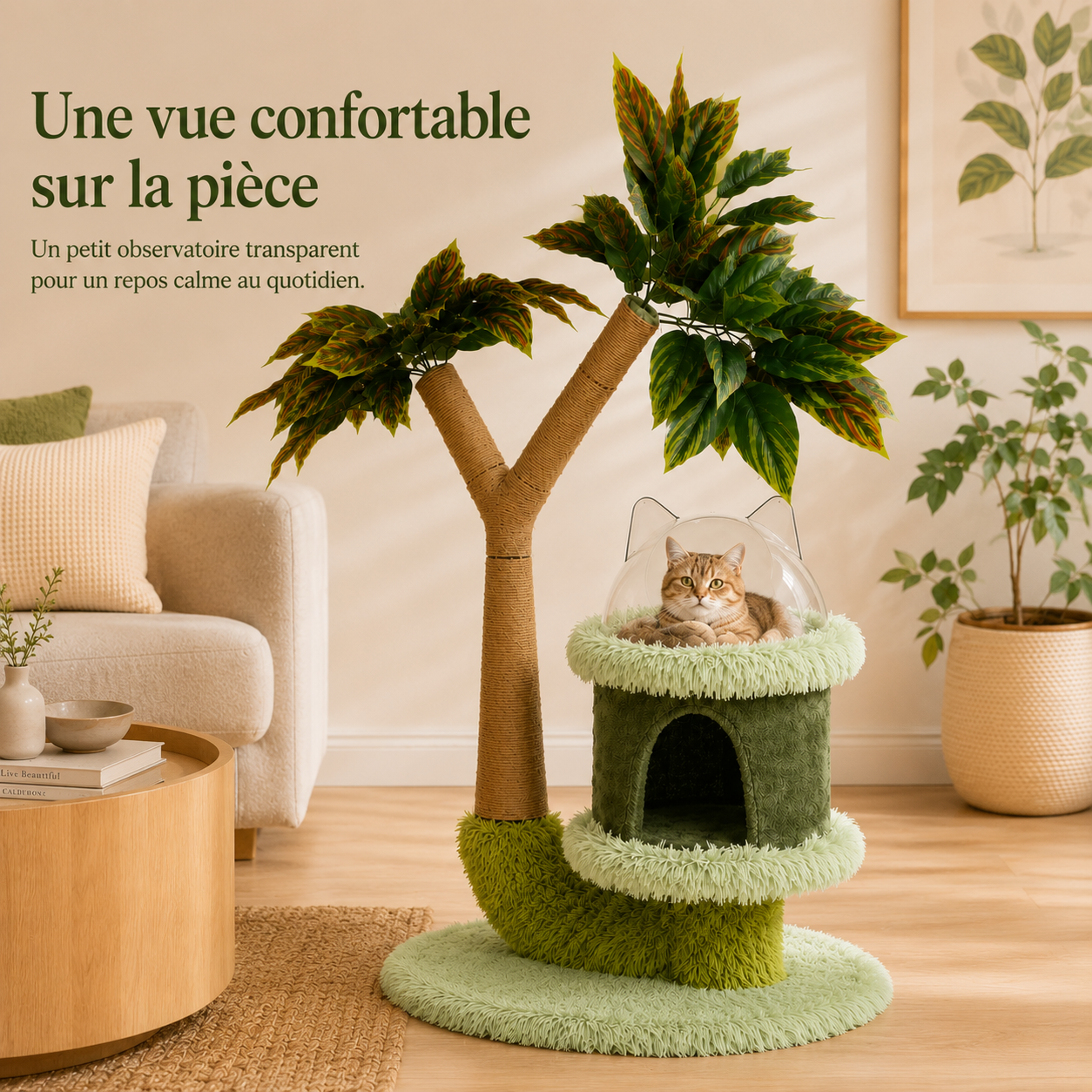 Arbre à chat manguier avec perche et griffoir