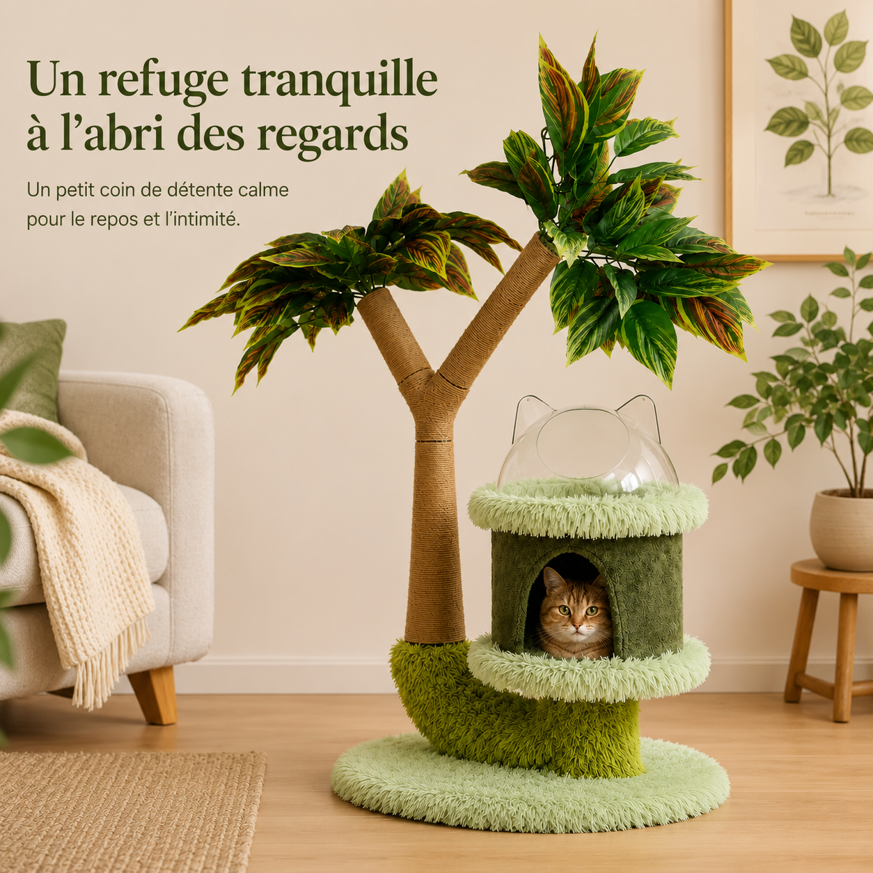 Arbre à chat manguier avec perche et griffoir