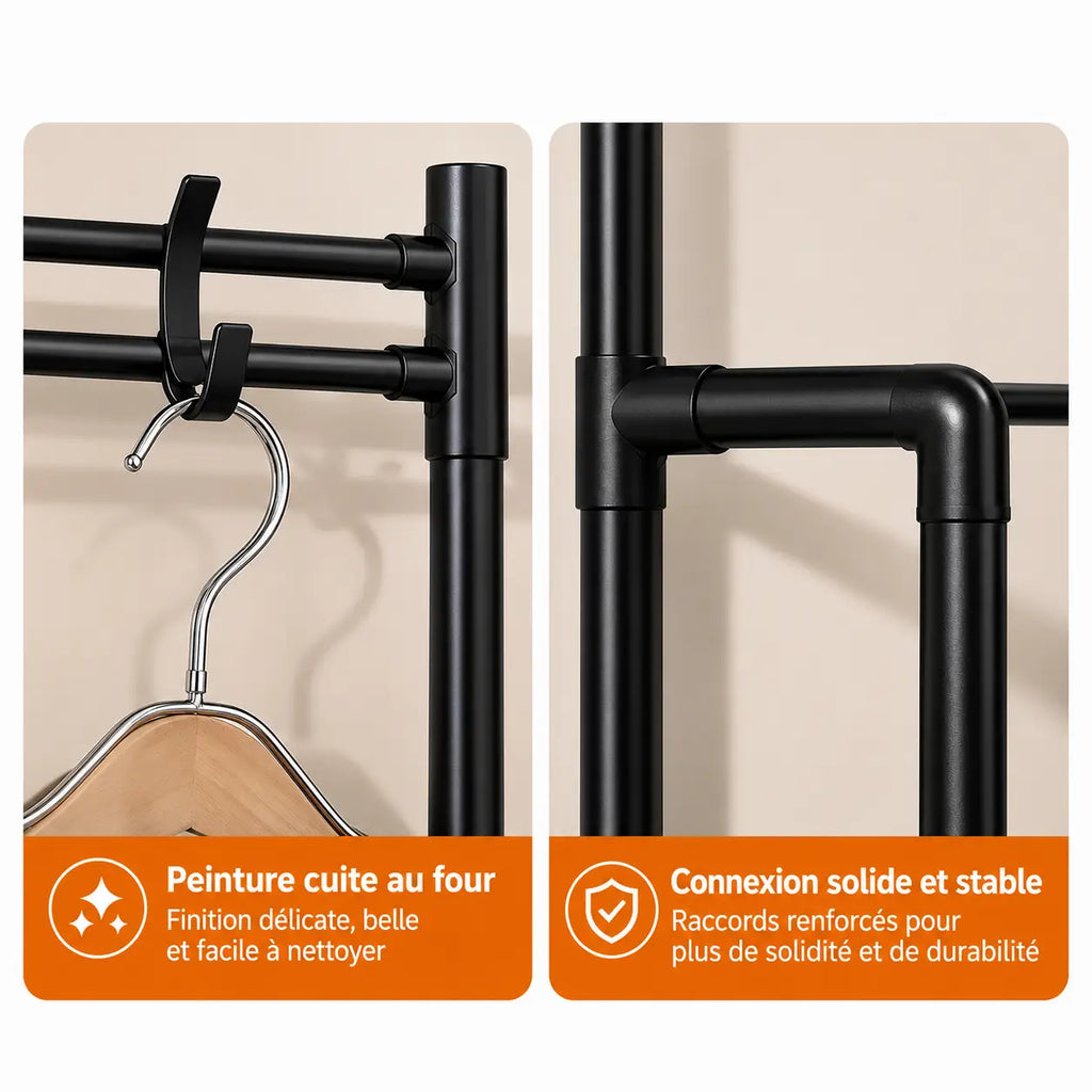 MEUBLE À CHAUSSURES & PORTE-MANTEAUX MULTIFONCTION – RANGEMENT COMPLET POUR L'ENTRÉE