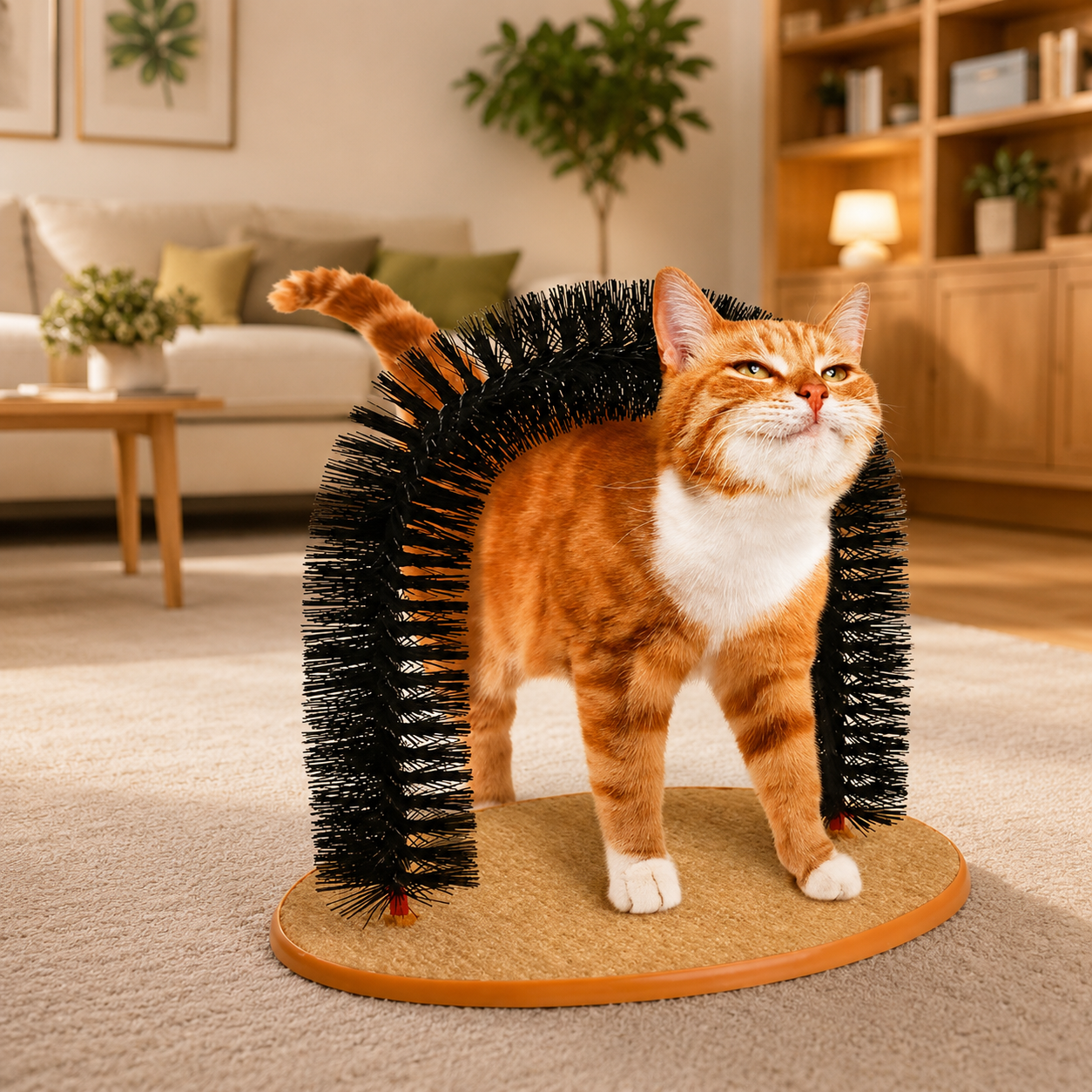 ARCHE DE TOILETTAGE POUR CHAT – MASSAGE, GRIFFADES & ANTI-ENNUI