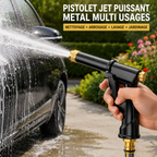 PISTOLET JET PUISSANT METAL MULTI USAGES NETTOYAGE