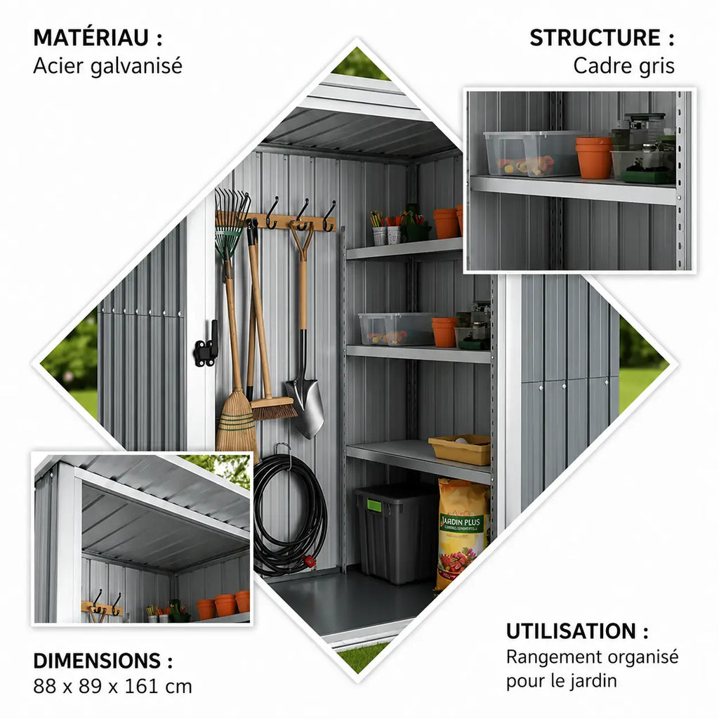 ABRI DE JARDIN EN MÉTAL – RANGEMENT, PROTECTION & ORGANISATION