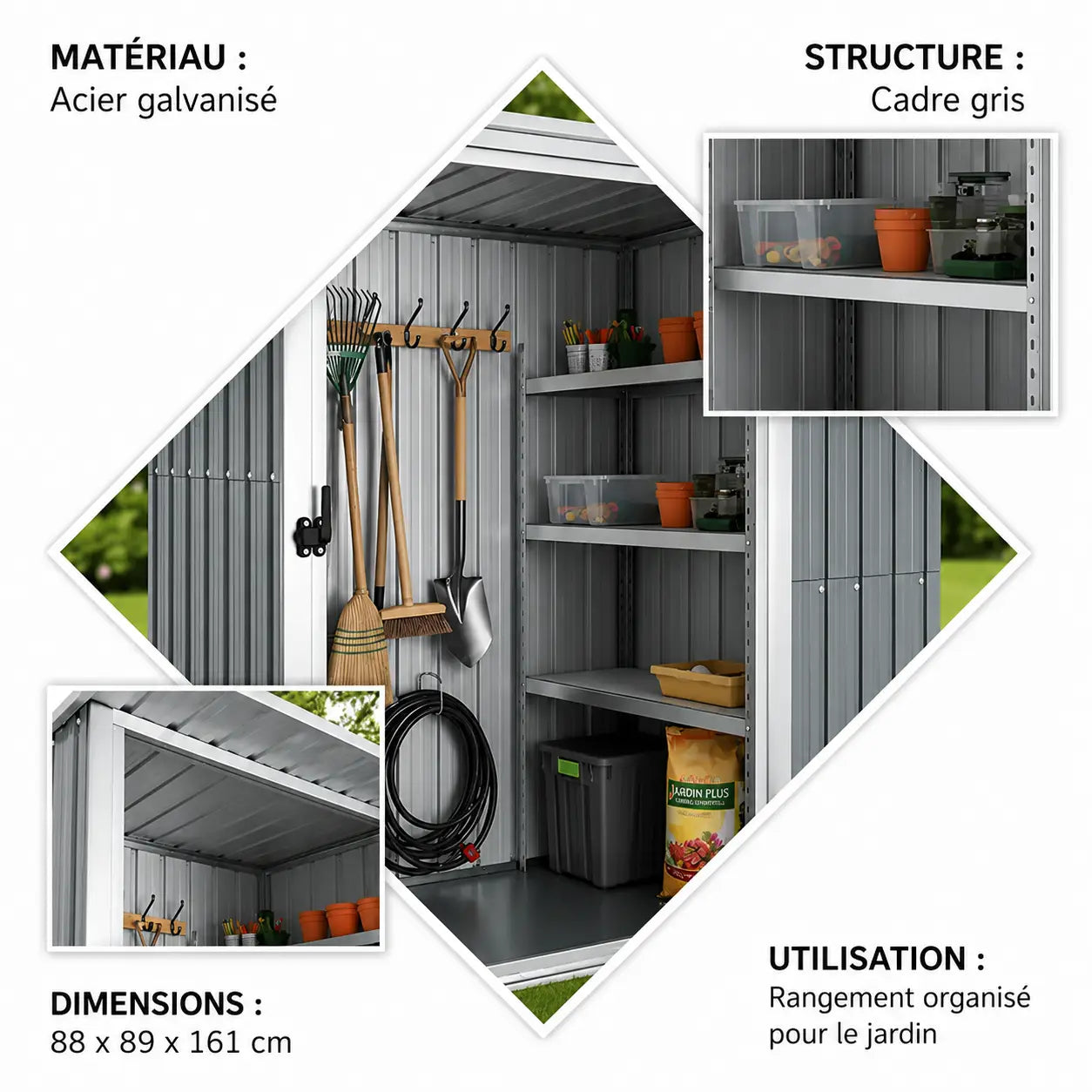 ABRI DE JARDIN EN MÉTAL – RANGEMENT, PROTECTION & ORGANISATION