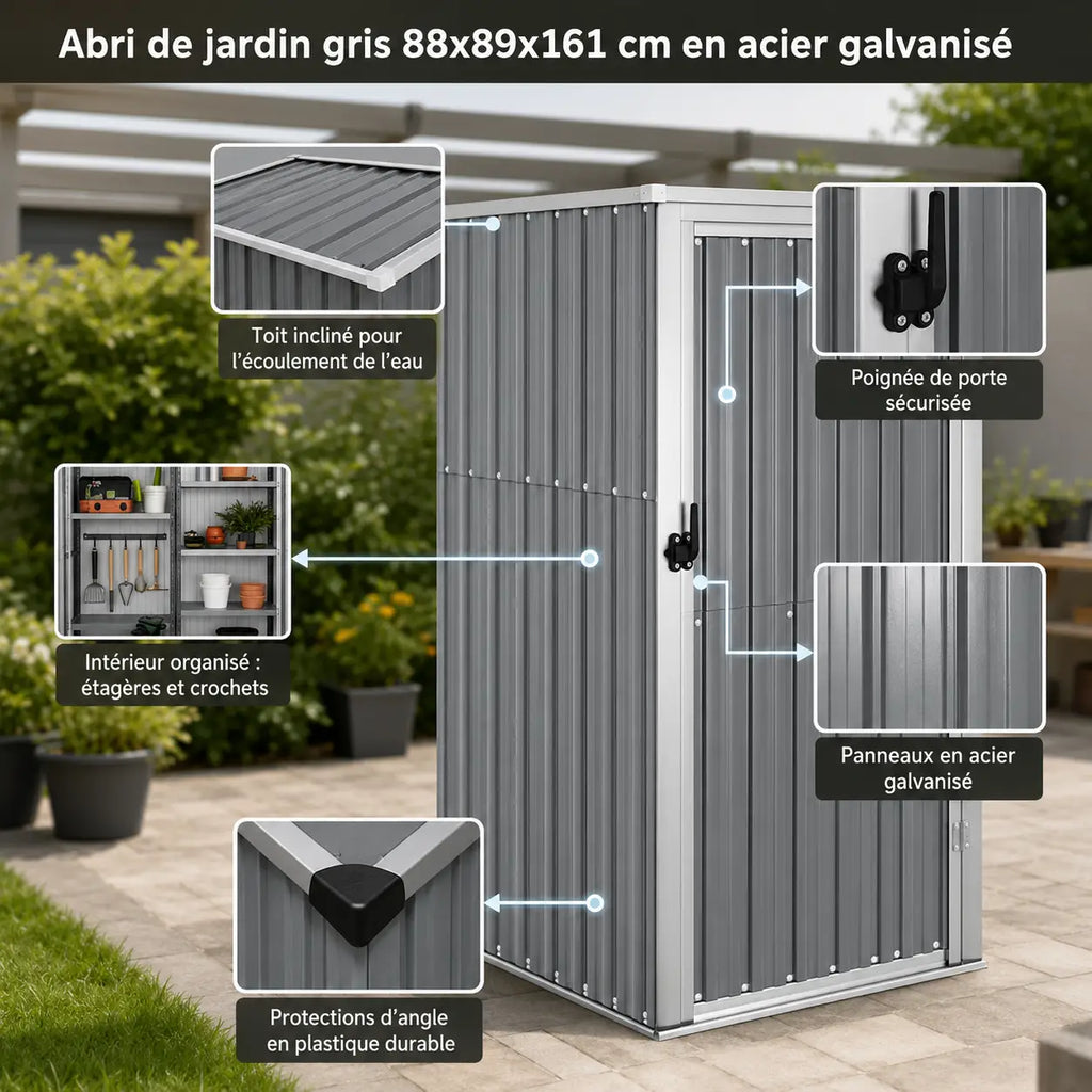 ABRI DE JARDIN EN MÉTAL – RANGEMENT, PROTECTION & ORGANISATION