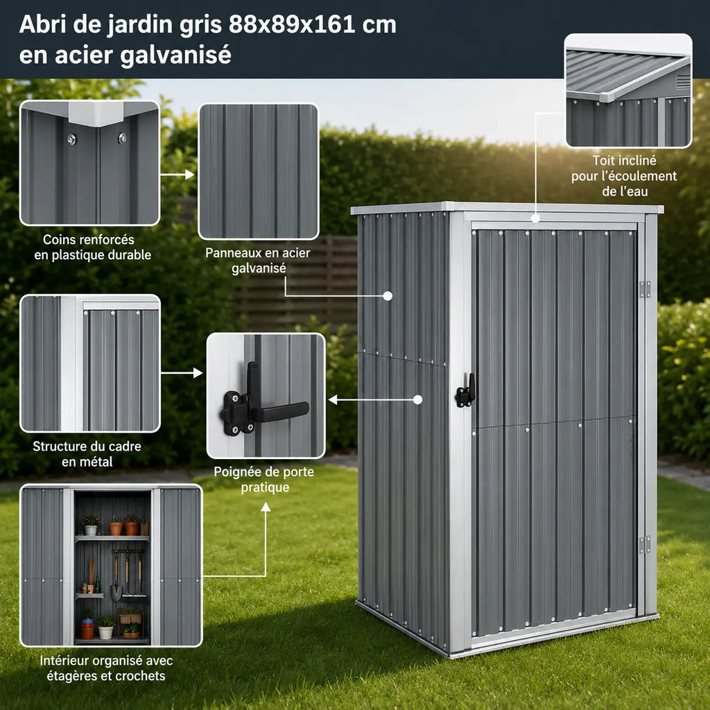 ABRI DE JARDIN EN MÉTAL – RANGEMENT, PROTECTION & ORGANISATION
