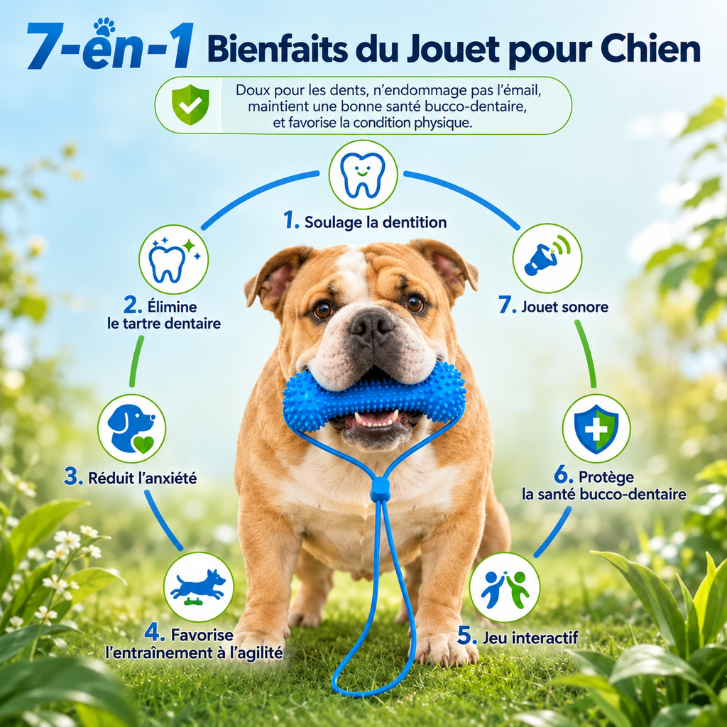 SOIN BUCCO-DENTAIRE, GRIFFOIR DENTAIRE & JOUET À MÂCHER POUR CHIEN