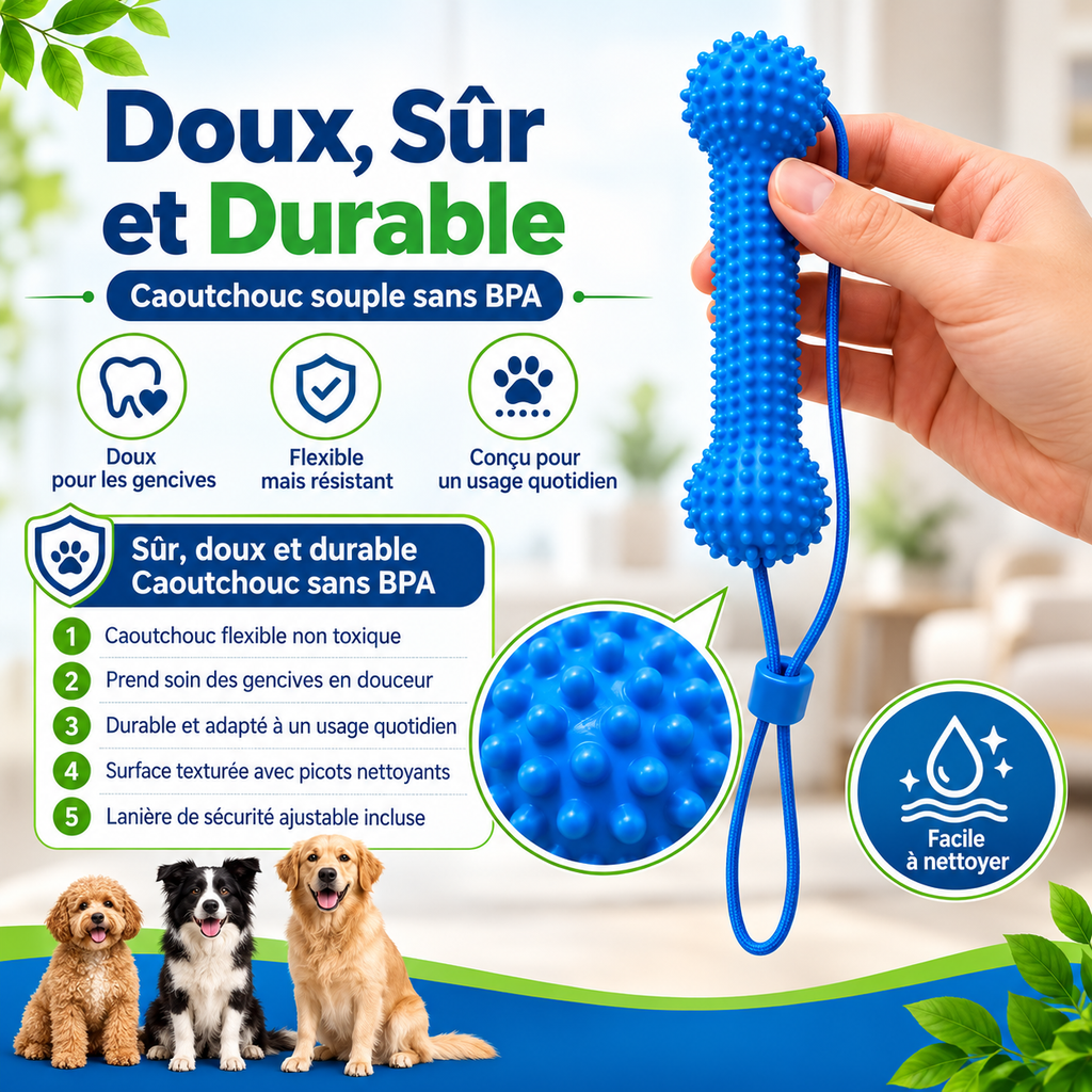 SOIN BUCCO-DENTAIRE, GRIFFOIR DENTAIRE & JOUET À MÂCHER POUR CHIEN
