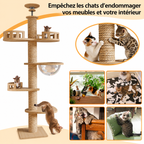 Titanwood XXL – Arbre à chat du sol au plafond spécial maine coon
