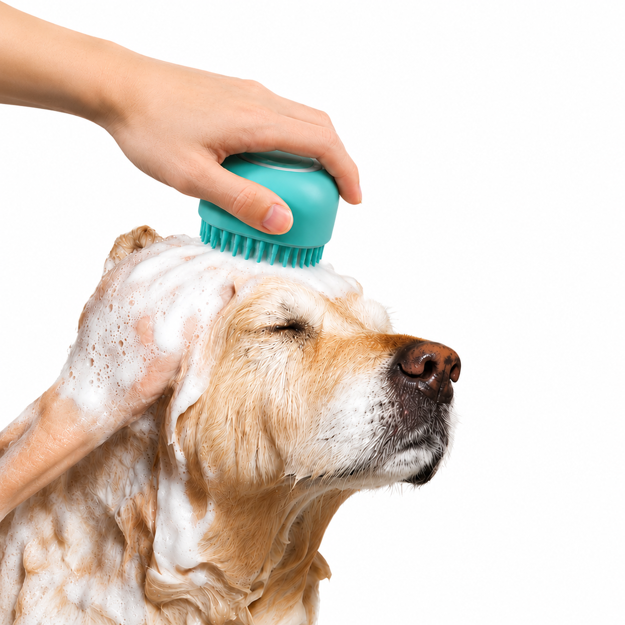 BROSSE DE BAIN AVEC DISTRIBUTEUR DE SHAMPOING – TOILETTAGE, MASSAGE & NETTOYAGE