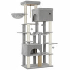 Arbre à chat XXL Titan Crown – Le palais vertical des grands chats comme les Maine Coon 200 cm