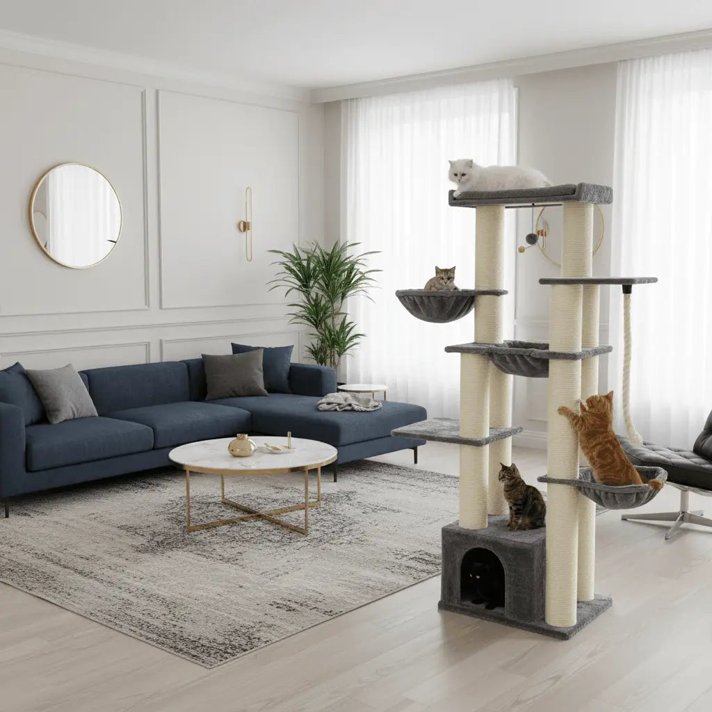 Arbre à chat XL pour grands chats comme les Maine Coon – TitanClimb  170 cm