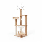 CosmoPrestige – L’arbre à chat design en bois, sûr et ultra résistant 132 cm