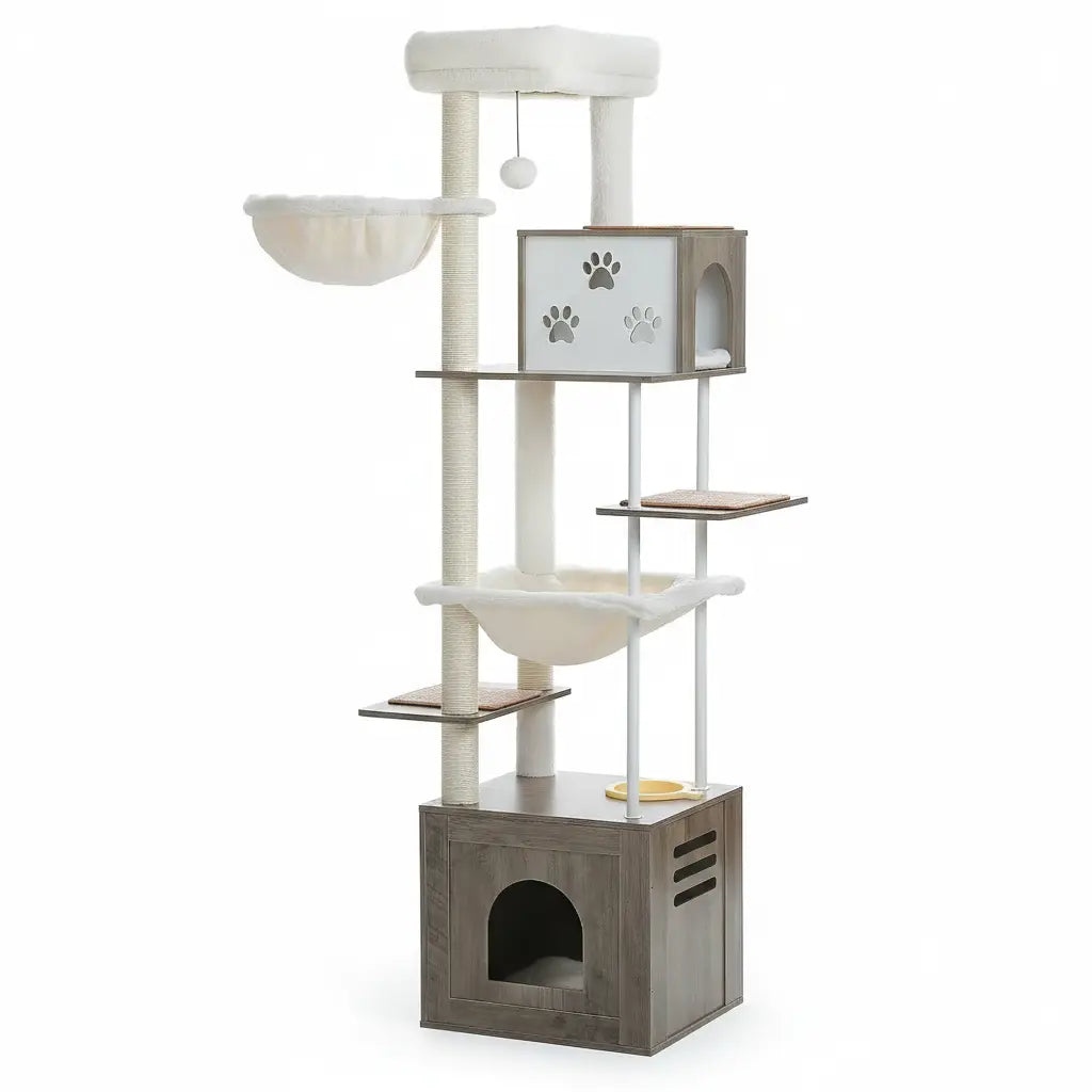 Arbre à chat GrandMajesty – La tour féline royale pour grands chats 190 cm