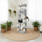SkyLuxe Tower – Arbre à chat géant XXL 210 cm pour grands chats comme les Maine Coon