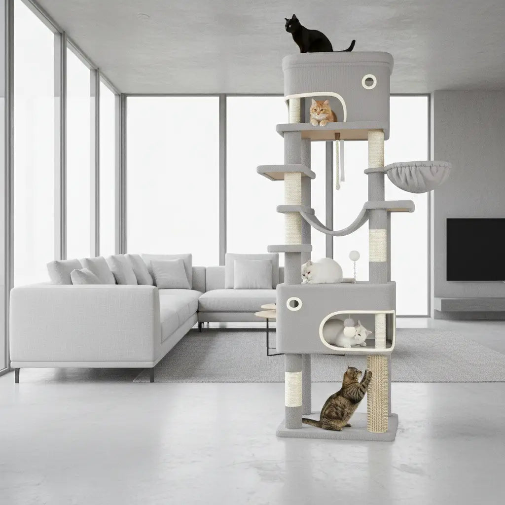 Arbre à chat TitanRoyal – La tour féline pour chats aventuriers 203 cm
