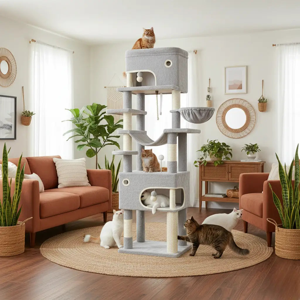 Arbre à chat TitanRoyal – La tour féline pour chats aventuriers 203 cm