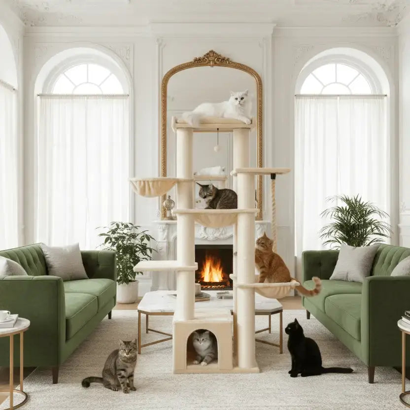 Arbre à chat XL pour grands chats comme les Maine Coon – TitanClimb 170 cm