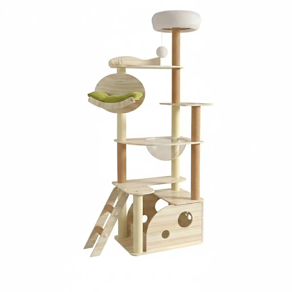 ElysianPerch – L’arbre à chat premium en bois pour un confort absolu 170 cm