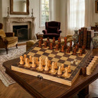 JEU D’ÉCHECS 3 EN 1 EN BOIS MASSIF PLIABLE 29x29 CM