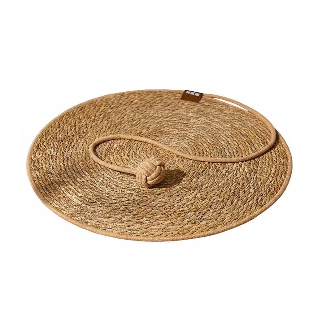 TAPIS GRIFFOIR CHAT EN ROTIN 40 CM – NATUREL, RAFRAÎCHISSANT & RÉSISTANT