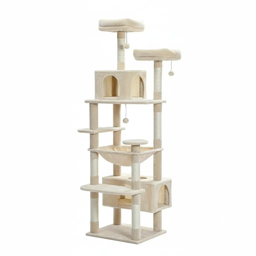 Arbre à chat XXL Imperial Heights – Le palace vertical pour grands chats comme les Maine Coon 184 cm