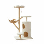 Arbre à chat en bois ZenFélin Nature – Le sanctuaire chic pour votre chat 142 cm