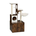 ARBRE À CHAT EN BOIS ROYALVISTA – LA TOUR FÉLINE DESIGN POUR CHAT ÉPANOUI 128 CM