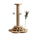 GRIFFOIR À CHAT DESIGN EN BOIS MASSIF 50 CM