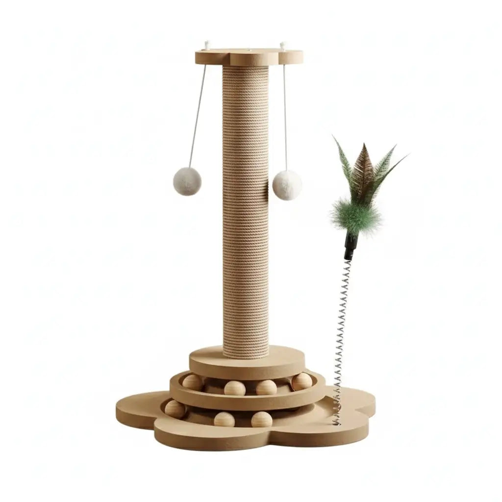 GRIFFOIR À CHAT DESIGN EN BOIS MASSIF 50 CM