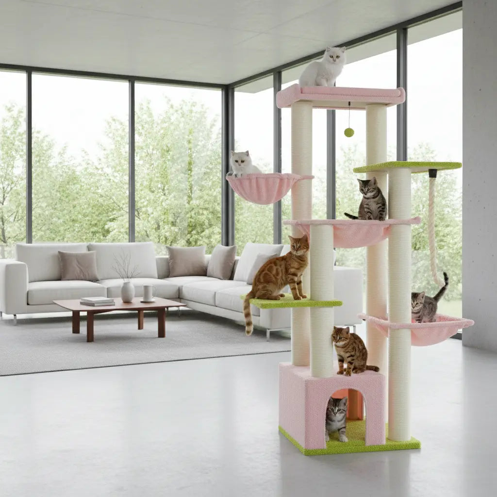 Arbre à chat XL pour grands chats comme les Maine Coon – TitanClimb 170 cm