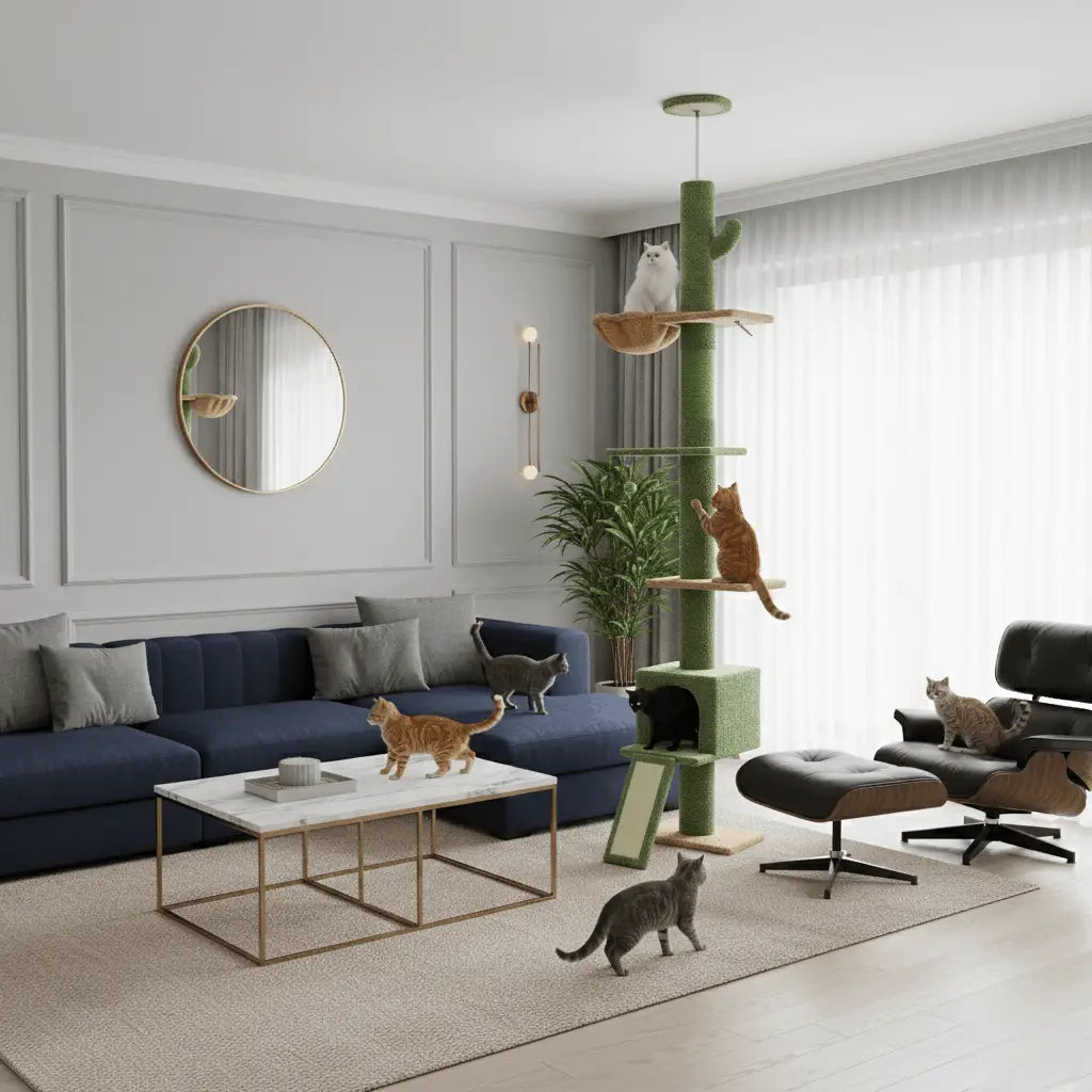 Abre à chat CactusSky du sol au plafond – La tour cactus qui fait grimper le bonheur de votre chat