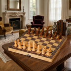 JEU D’ÉCHECS 3 EN 1 EN BOIS MASSIF PLIABLE 29x29 CM