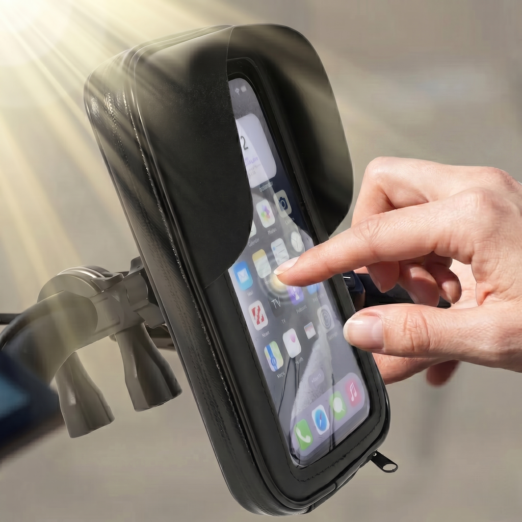 SUPPORT TÉLÉPHONE VÉLO ENTIÈREMENT ÉTANCHE – ROTATION 360° & TACTILE