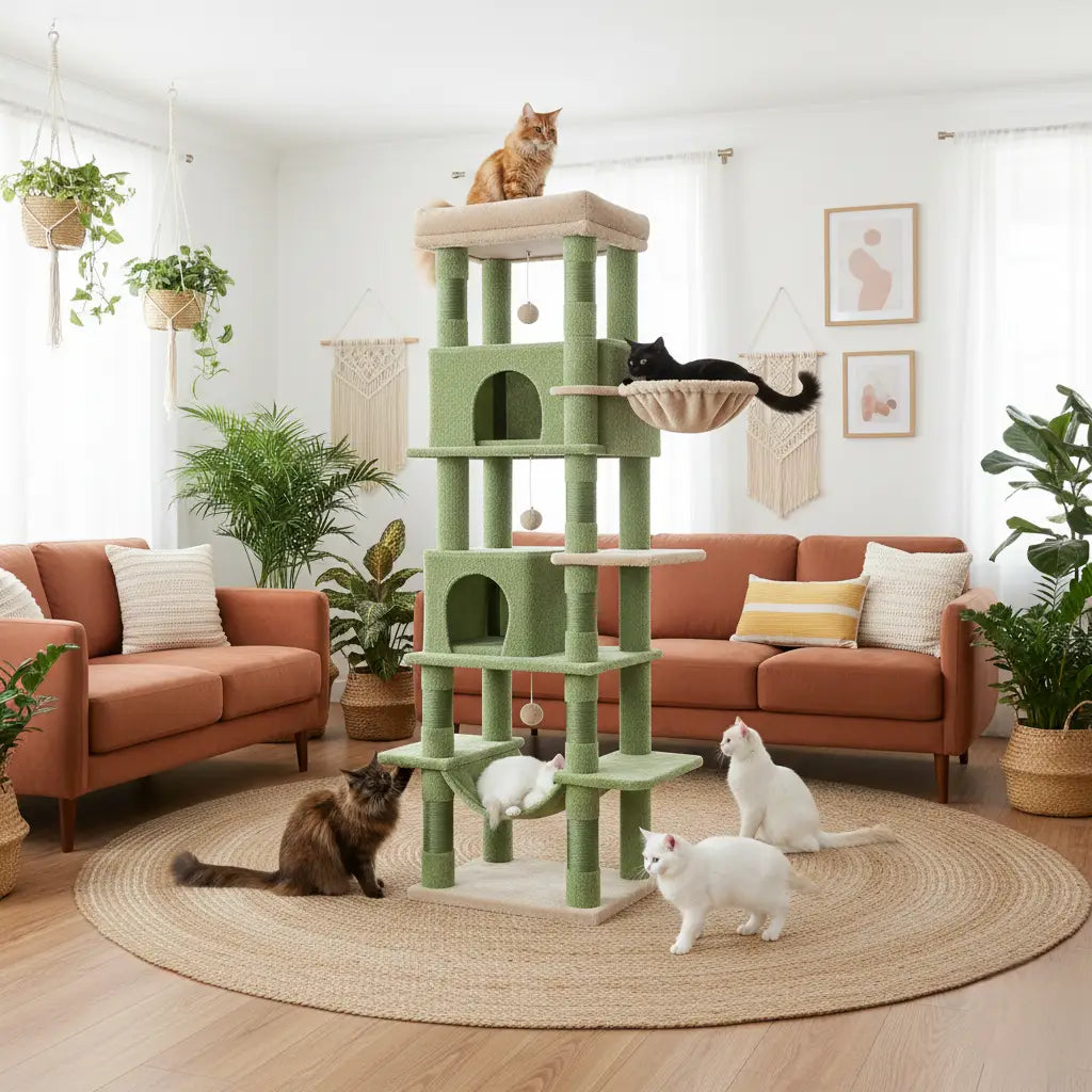 Arbre à chat Altura Palace – La villa verticale des chats exigeants et Maine Coon 170 cm