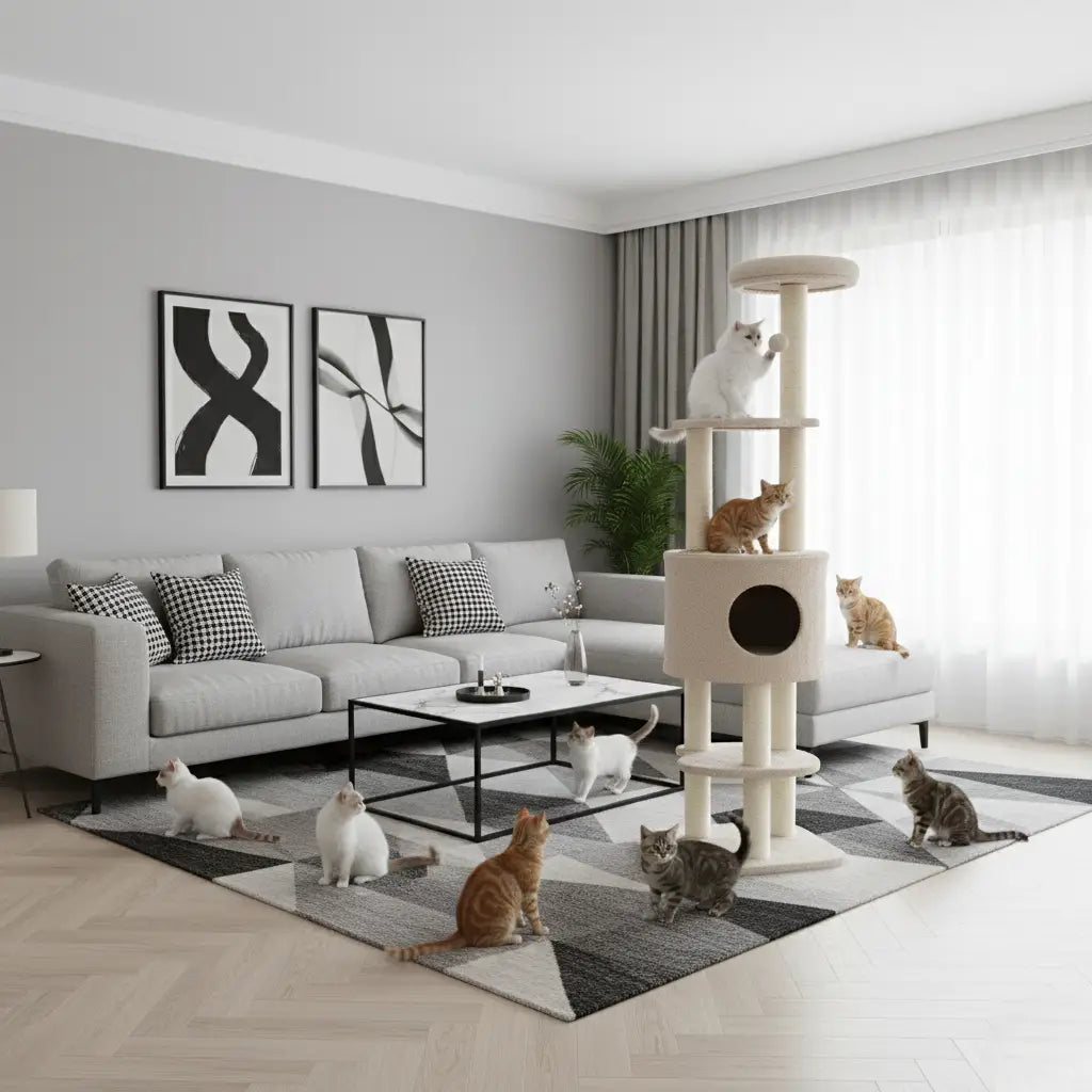 Arbre à chat VelvetMajesty – Le royaume du confort pour votre chat 148 cm
