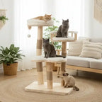 Oaklyn Prestige – arbre à chat design en bois massif naturel 98 cm
