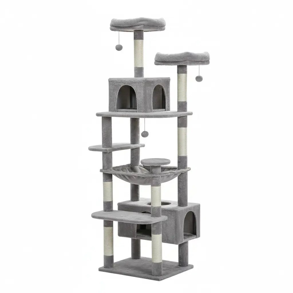 Arbre à chat XXL Imperial Heights – Le palace vertical pour grands chats comme les Maine Coon 184 cm