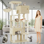 Arbre à chat XXL Titan Crown – Le palais vertical des grands chats comme les Maine Coon 200 cm