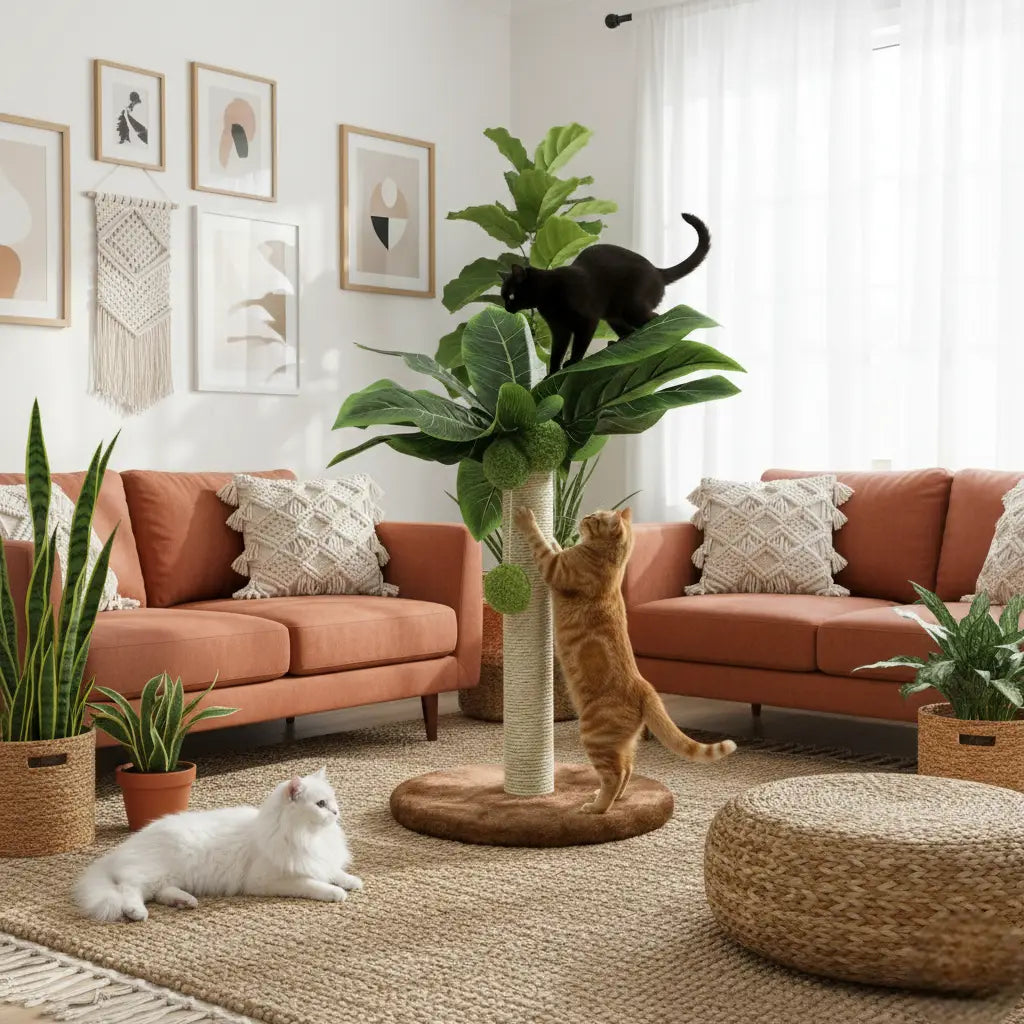 GRIFFOIR À CHAT DESIGN 32 CM – SUBLIMEZ VOTRE INTÉRIEUR AVEC STYLE