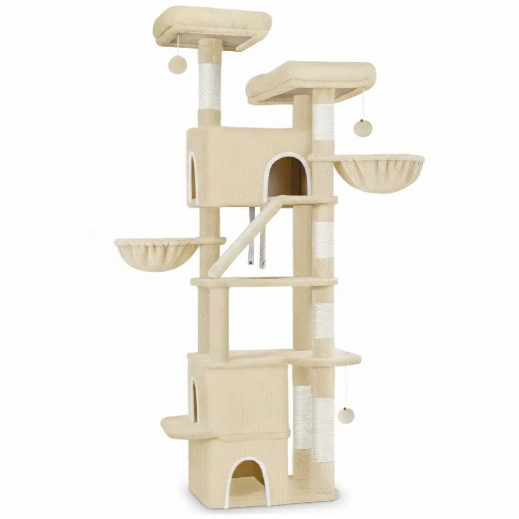 Arbre à chat GrandAscend – Le palace vertical pour chats exigeants et Maine Coon 185 cm