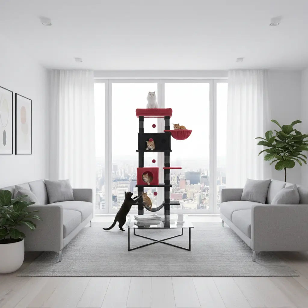 Arbre à chat Altura Palace – La villa verticale des chats exigeants et Maine Coon 170 cm